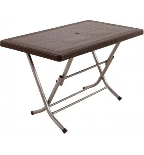 Zeugma Rattan Katlanır Metal Ayaklı Masa 70X120 CM