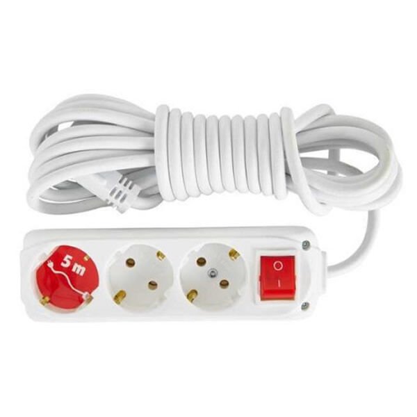 Almera 3 lü 5 mt Anahtarlı Topraklı Priz