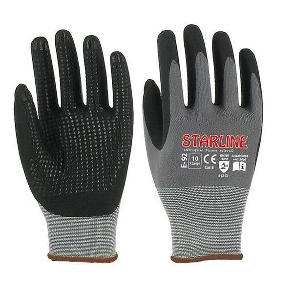 Starlıne E-92 No:10 Nitril Puanlı Köpük Eldiven