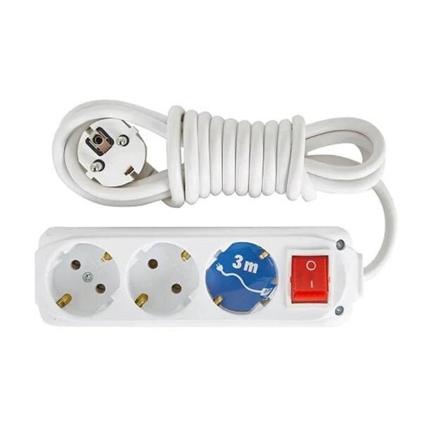 Almera 3 lü 3mt Anahtarlı Topraklı Priz