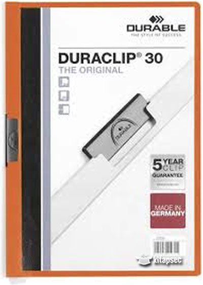 Durable Duraclip 30 Sayfa Turuncu Sunum Dosyası