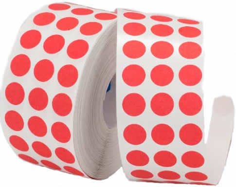 Ekstrafix 20 mm Kırmızı Nokta Etiket