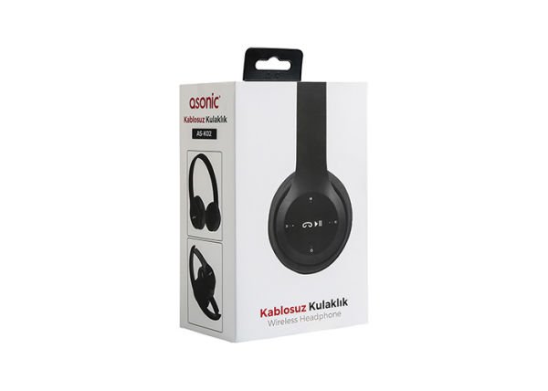 Asonic AS-K02 Siyah TF Kart Özellikli Bluetooth Kulaklık