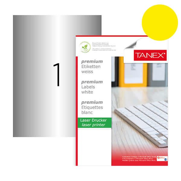 Tanex TW-2000 210x297mm 100 lü Sarı Lazer Etiket