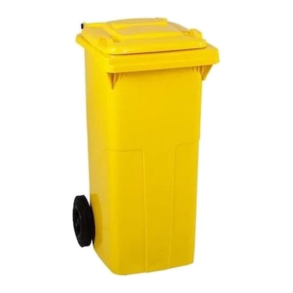Afacan 120 lt Sarı Çöp Konteyneri
