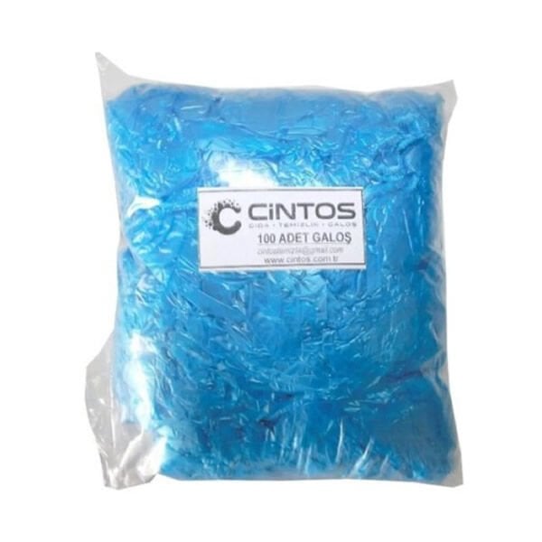 Cintos 100 lü Kutulu Tek Lastik Mavi Galoş