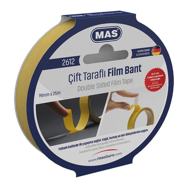 Mas 2612 19 mmX25mt Çift Taraflı Bant