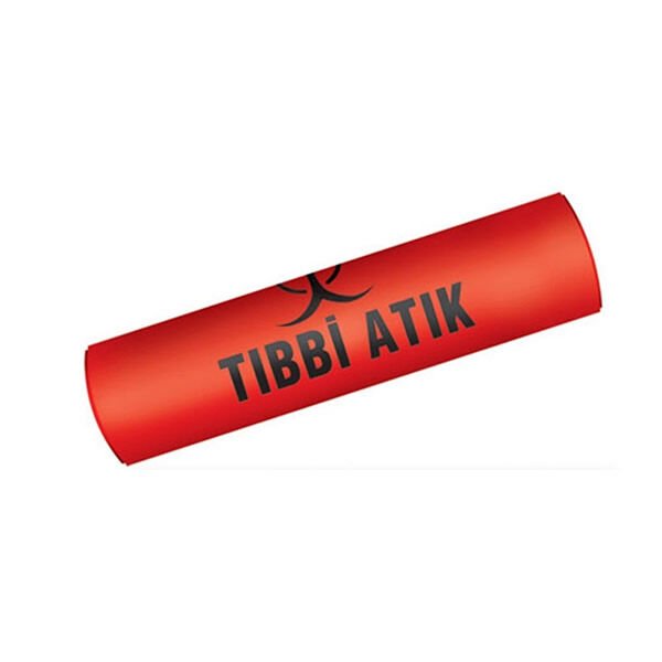 Ofis 80x110 10 lu 800 gr Kırmızı Tıbbi Atık Çöp Poşeti