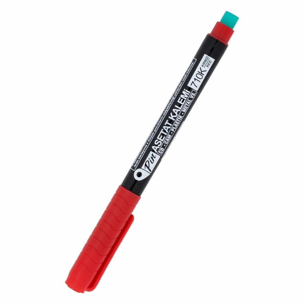 Pin 710 M Kırmızı Silgili Asetat Kalemi