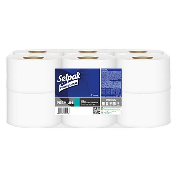 Selpak 12 li 2 Katlı Professional Premium İçten Çekmeli Tuvalet Kağıdı