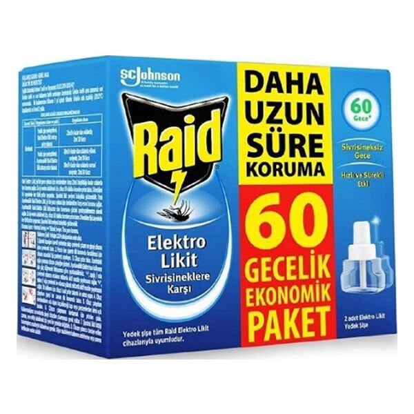 Raid 60 Gece 2 li Elektrolikit Sinek Kovucu