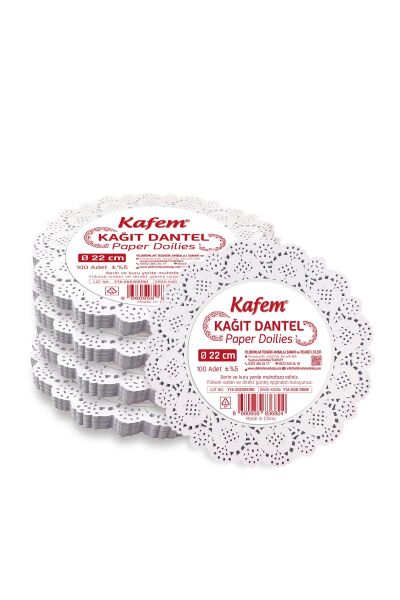 Kafem Kağıt Dantel Tabak Altı 22cm 100lü