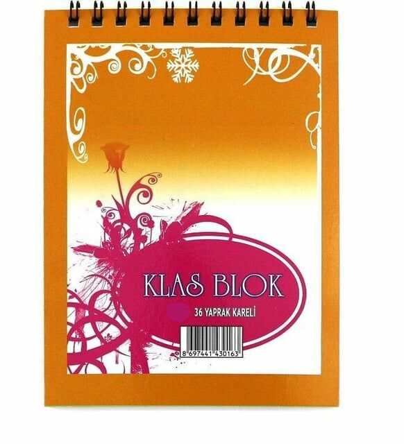 Klas Bloknot Spiralli Kareli No:1 36 YP