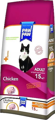 PawPaw Tavuklu Yetişkin Kedi Maması 15kg