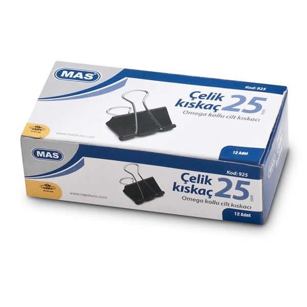 Omega 25 mm Siyah Çelik Kıskaç