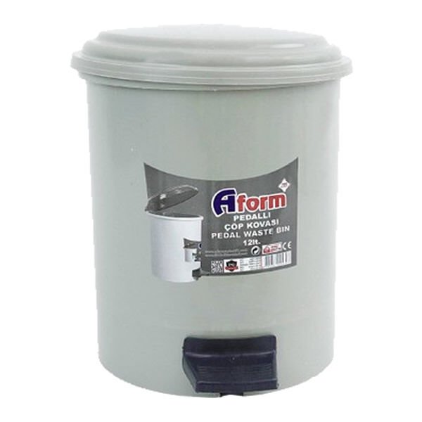 Aform 12 lt No:3 Beyaz Pedallı Çöp Kovası