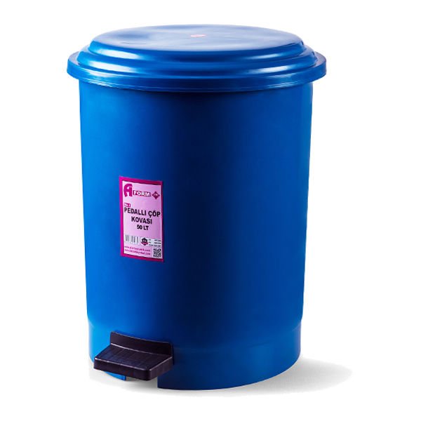 Aform 50 lt No:5 Mavi Pedallı Çöp Kovası