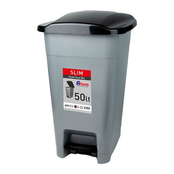 Aform 50 lt Slim Pedallı Çöp Kovası