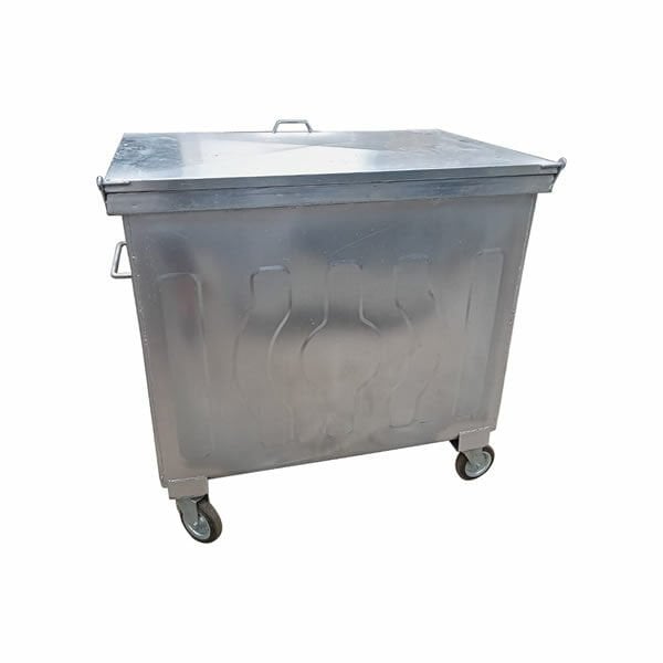 Ofis 800 lt Metal Galvanizli Çöp Konteyneri