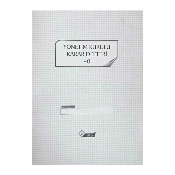 Uysal 40 Yaprak Yönetim Kurulu Karar Defteri