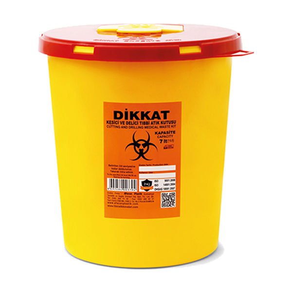 Afacan 5 lt Plastik Kesici ve Delici Tıbbı Atık Kutusu