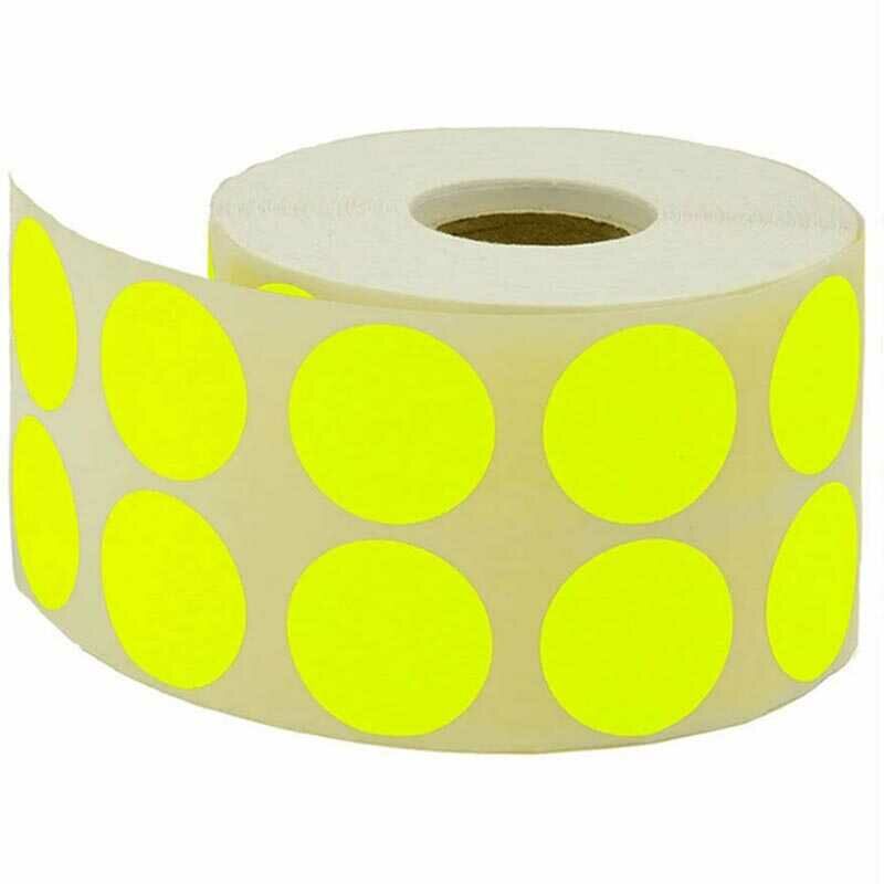 Herboy 30mm Sarı Nokta Etiket Kuşe-Akrilik 2000li