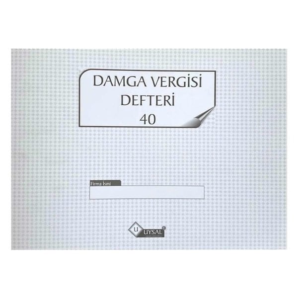 Uysal 20X28 40 Yaprak Numaralı Damga Vergisi Defteri
