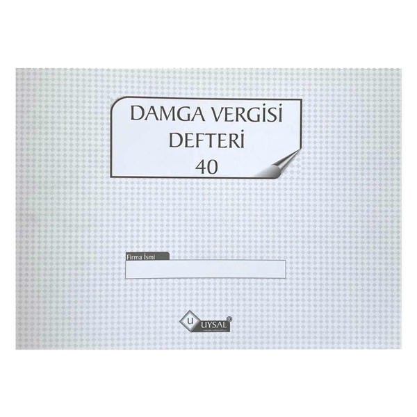 Uysal 20X28 40 Yaprak Numaralı Damga Vergisi Defteri