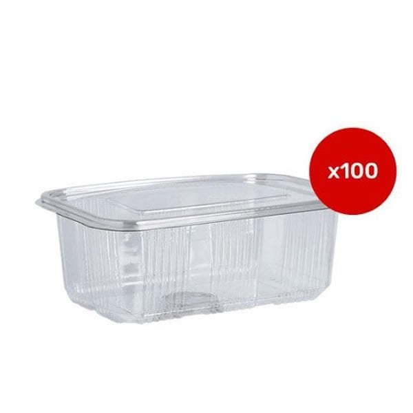 Kafem 100 lü 1000 gr Şeffaf Sızdırmaz Taşıma Kabı