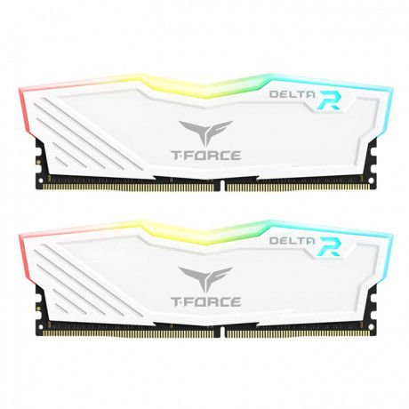 Team T-Force Delta RGB White 16GB (2x8GB) 3600MHz CL18 DDR4 Gaming Ram