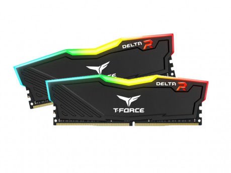 Team T-Force Delta RGB Black 16GB (2x8GB) 3600MHz CL18 DDR4 Gaming Ram