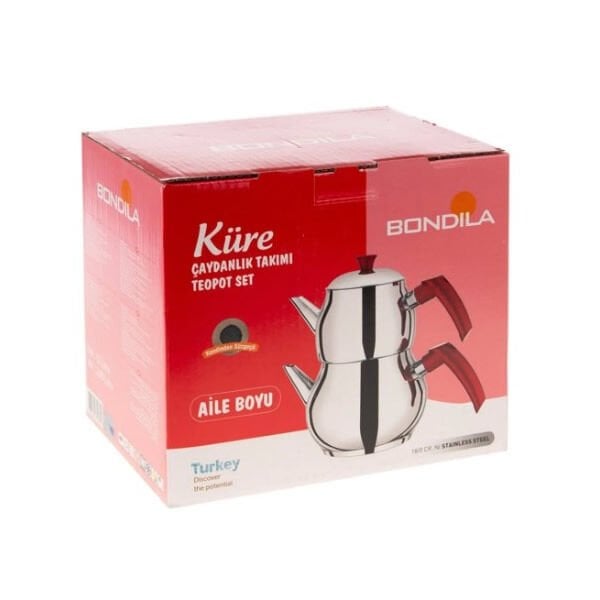 Küre Kendinden Süzgeçli Bondila Çaydanlık Seti