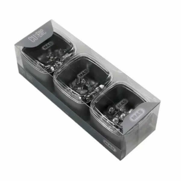 Mas 1334 Cubbie Premium Silver 3 lü Pvc Kutu Masaseti Harita Çivisi