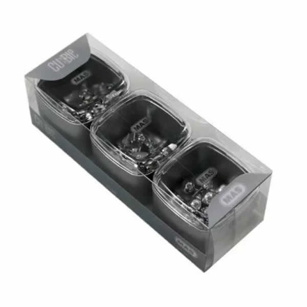 Mas 1334 Cubbie Premium Silver 3 lü Pvc Kutu Masaseti Harita Çivisi