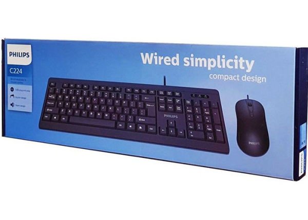 Philips SPT6224 Siyah Usb Q Standart Kablolu Klavye Mouse Set