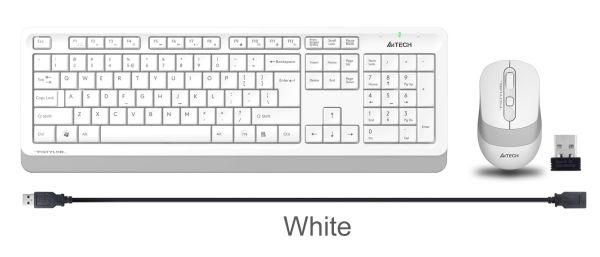 A4 Tech Fg1010 2.4G Beyaz Q Fn-Mm Klv+Optik Mouse Set