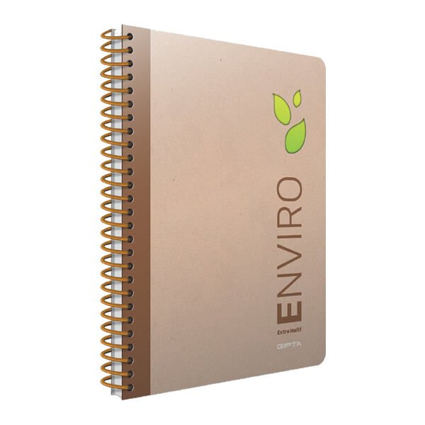 Gıpta Enviro 17x24 120 Yaprak Kareli Spiralli Sert Kapaklı Defter