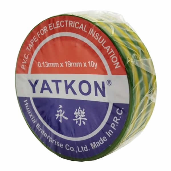 Yatkon 19mmX10mt Sarı-Yeşil  İzole Bant