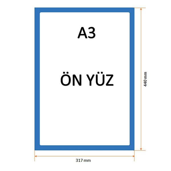 Magnet Çerçeve Mavi  A3 10lu
