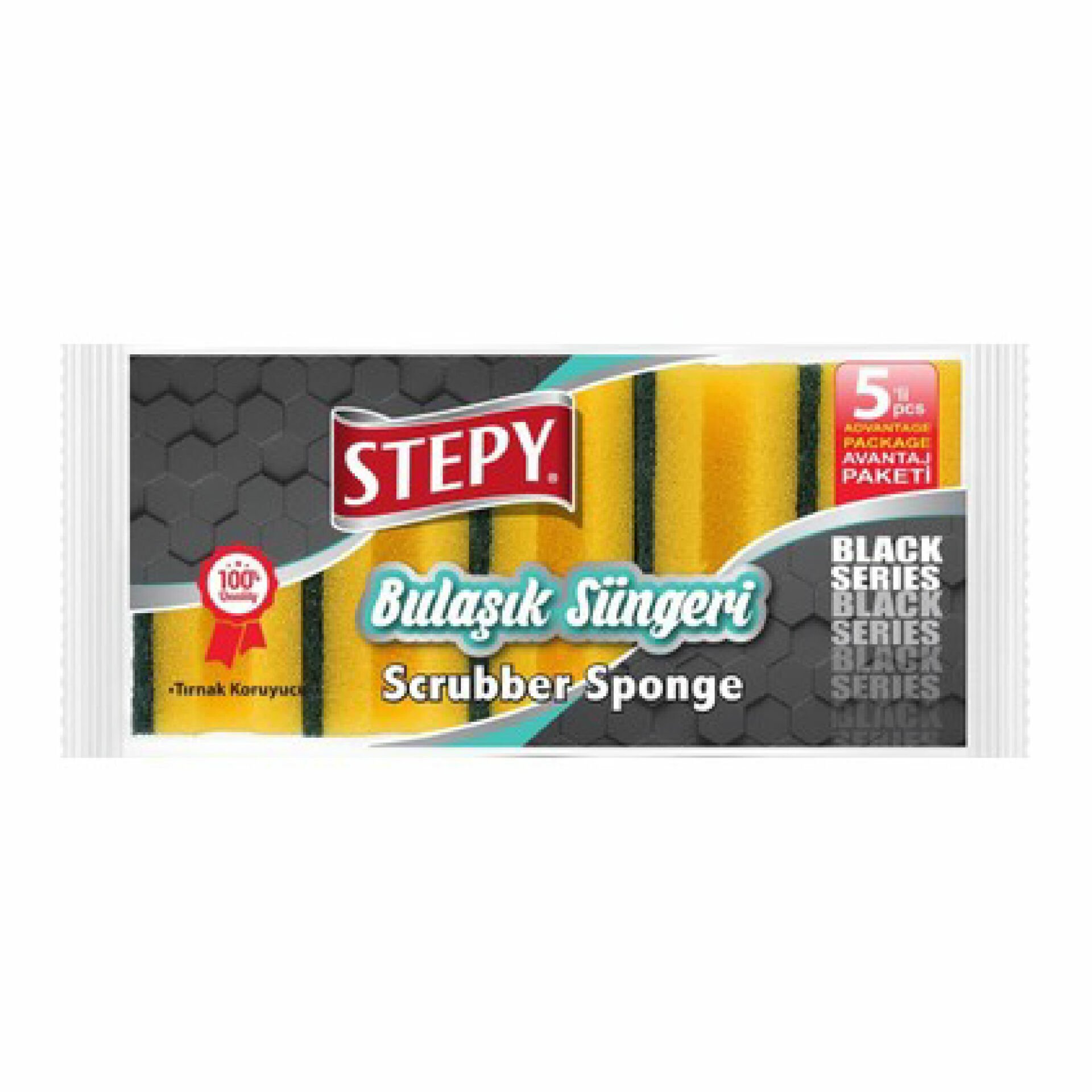 Stepy 5 li Oluklu Bulaşık Süngeri
