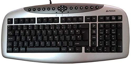 A4 Tech Kb-21 Gümüş-Siyah Q Tr Usb Kablolu Klavye