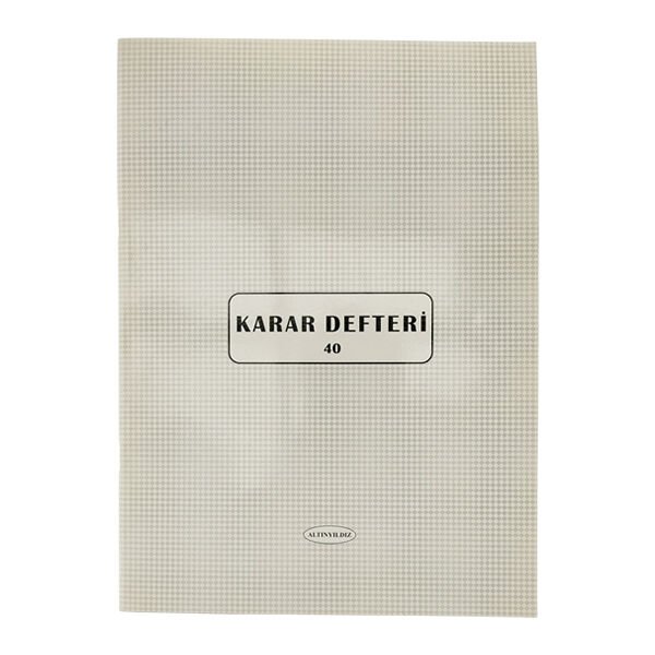 Altınyıldız 01020 40 Yaprak Karton Kapak Karar Defteri