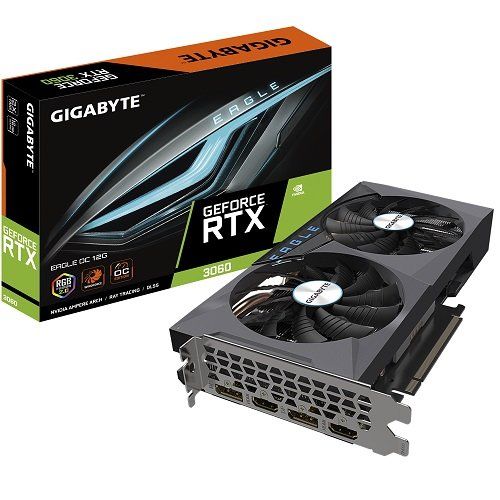 Gigabyte RTX3060 Eagle OC 12G GV-N3060EAGLE OC-12GD 12GB GDDR6 192Bit DX12 Gaming Ekran Kartı