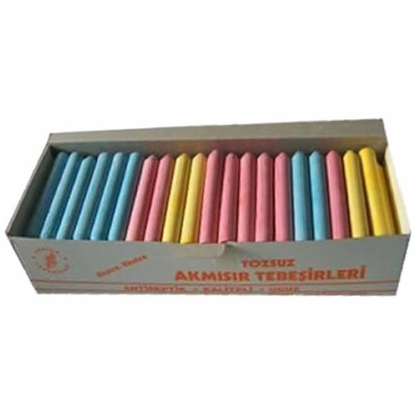 Akmısır 100 lü Renkli Tozsuz Tebeşir