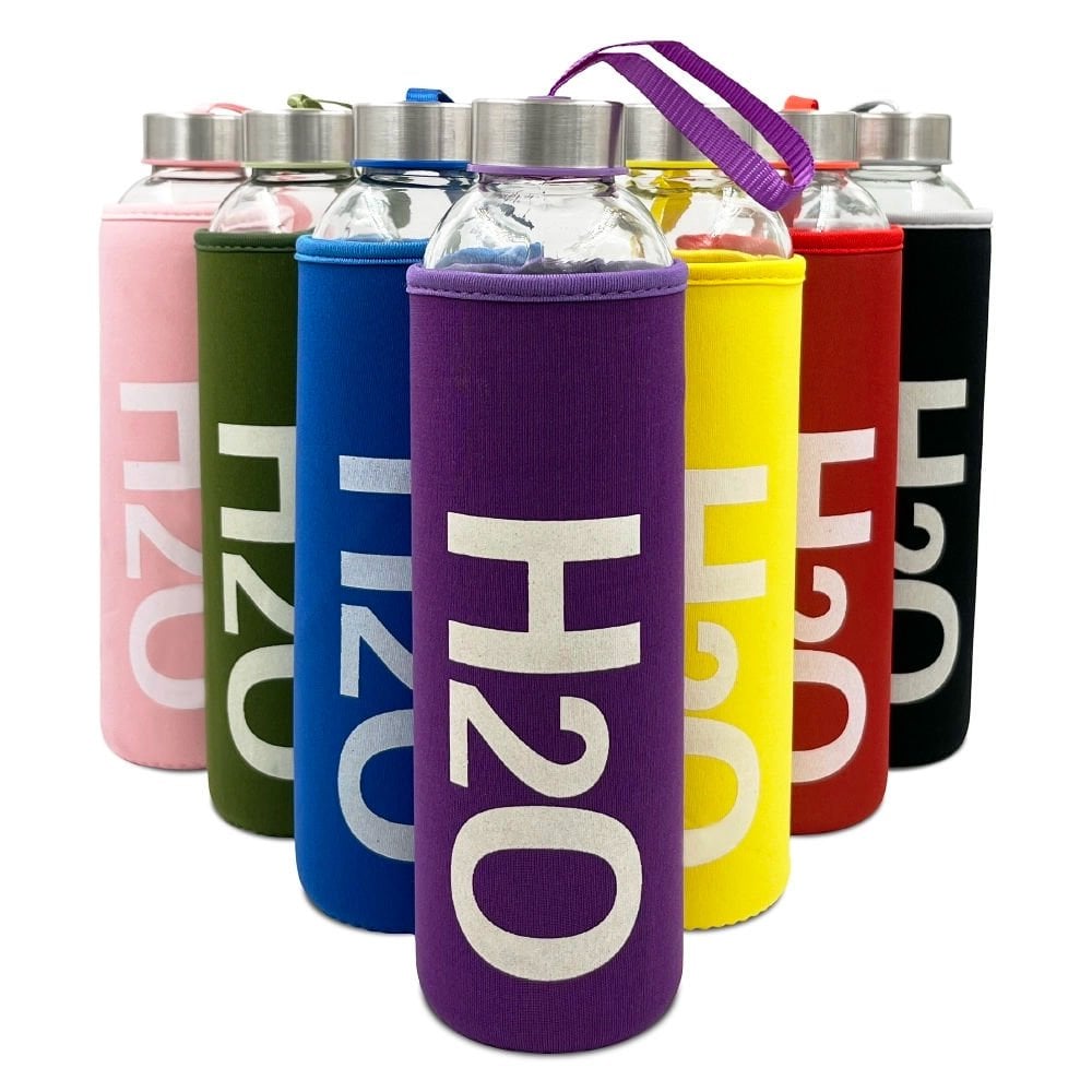 Tohana H20 Kılıflı cam matara 750m