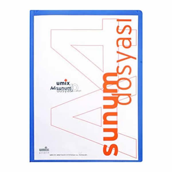 Umix U1101P Önden Cepli A4 10 Yaprak Lacivert Sunum Dosyası
