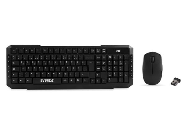 Everest KM-510 Siyah Kablosuz Q Klavye + Mouse mm