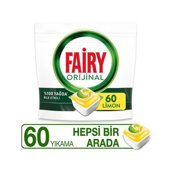 Fairy Orjinal Hepsi Bir Arada Limon Kokulu 60lı