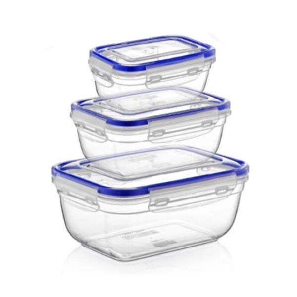 Dünya 30042 2,725 lt Silikon Contalı Dikdörtgen Saklama Kabı