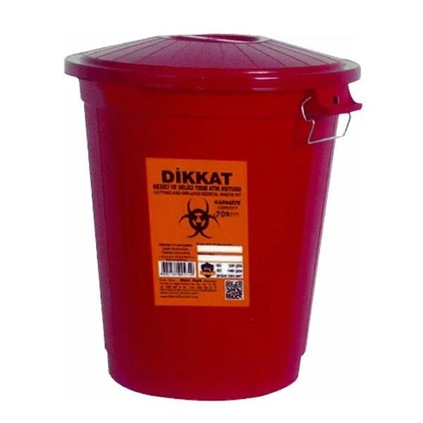 Ofis 70 lt Tıbbi Atık Kırmızı Orjinal Sıfır Atık Kovası